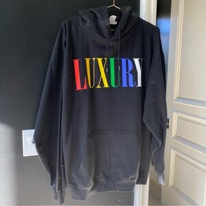 Fashion Nova Black Luxury Hoodie for Men